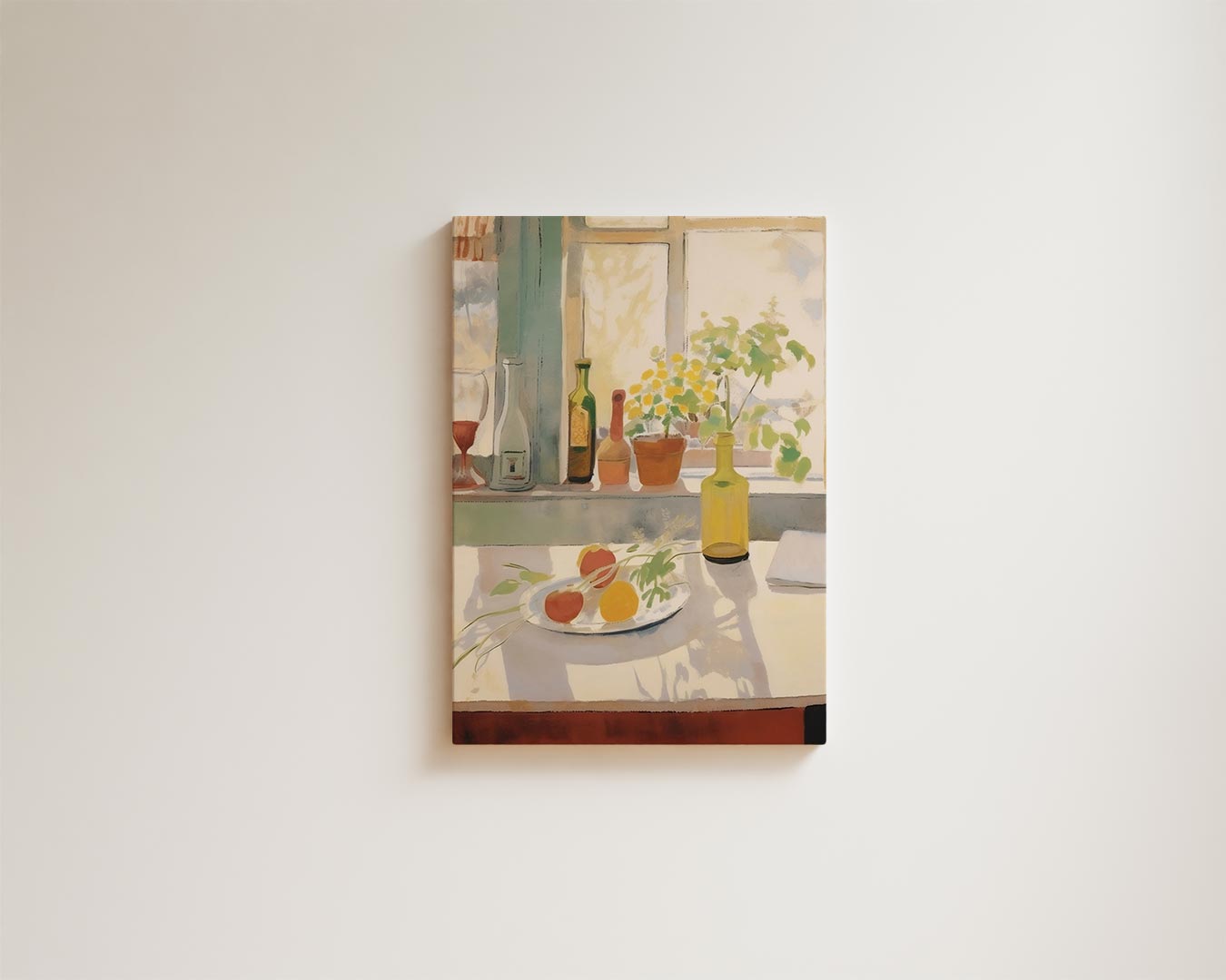 Zomers Stilleven bij het Raam Kunstwerk-canvas-dibond-plexiglas-wanddecoratie-WallArtistic