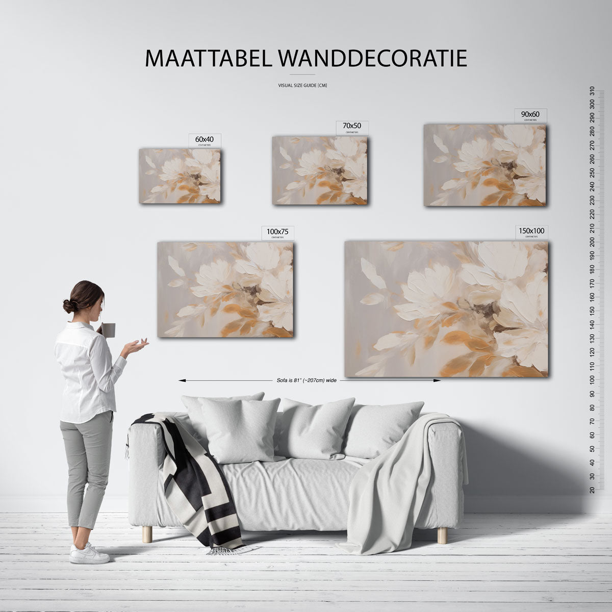 Bloemrijke compositie Kunstwerk