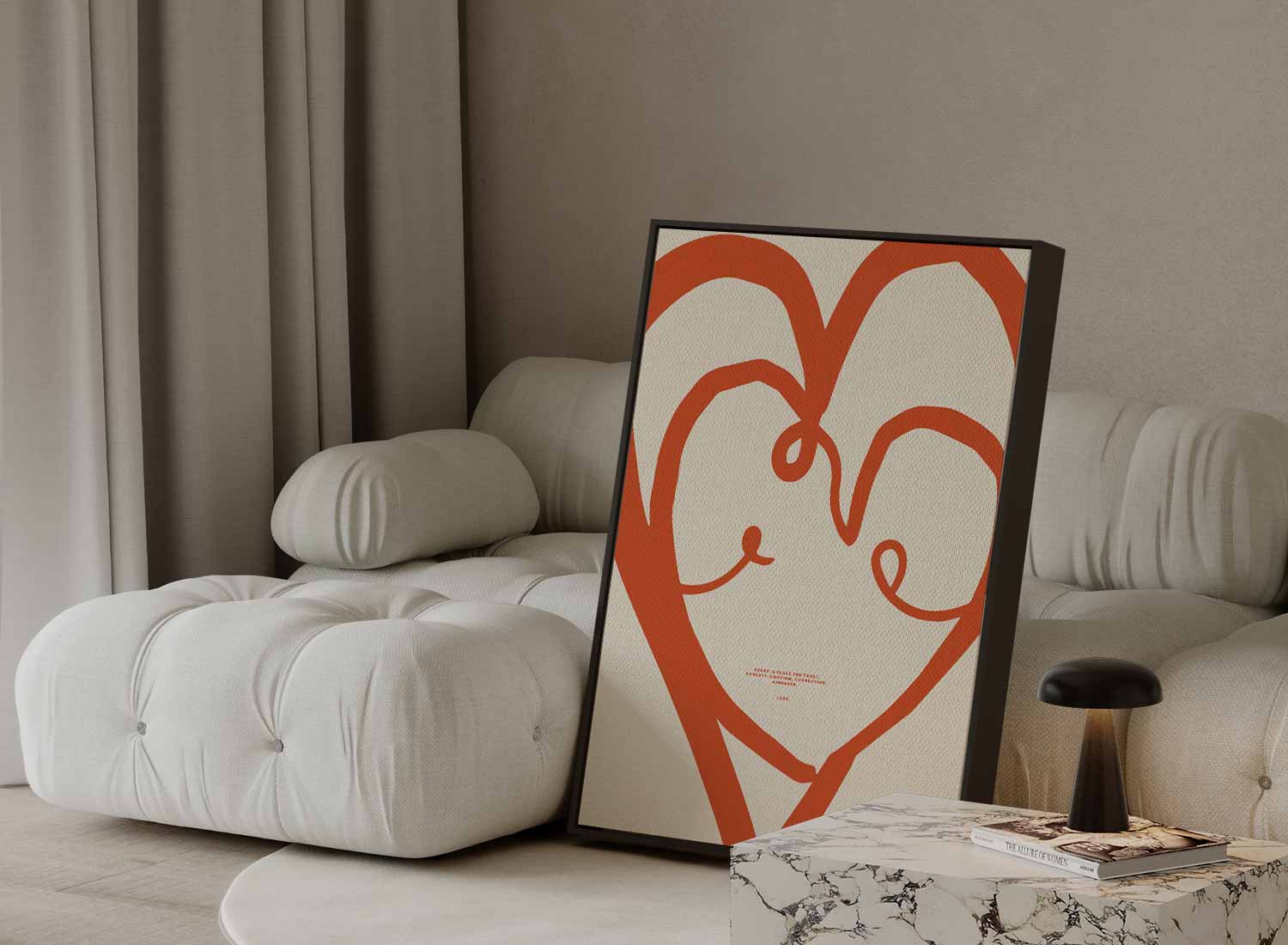 Liefdevolle Lijnen Kunstwerk-canvas-dibond-plexiglas-wanddecoratie-WallArtistic