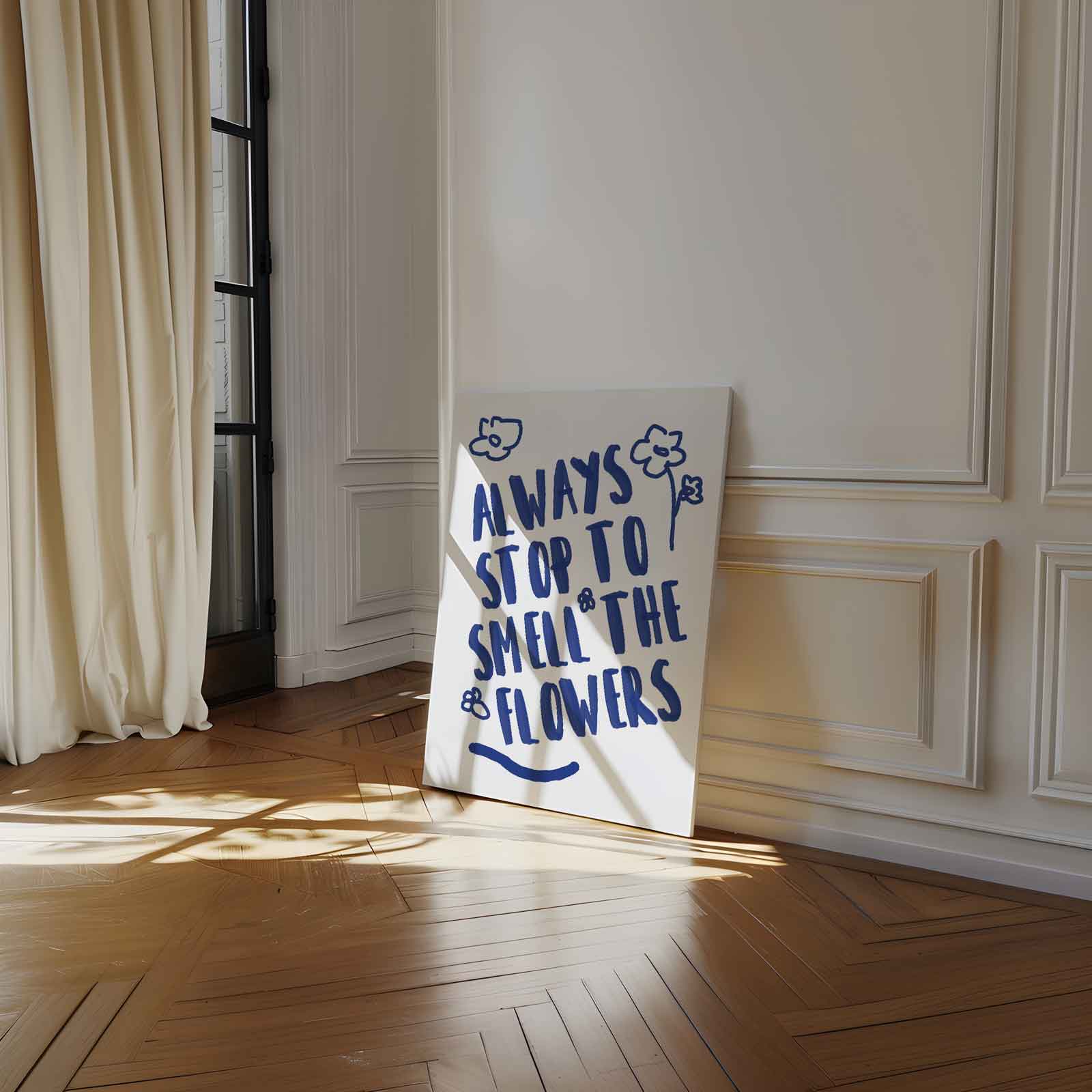Inspirerende Bloemen Quote Poster