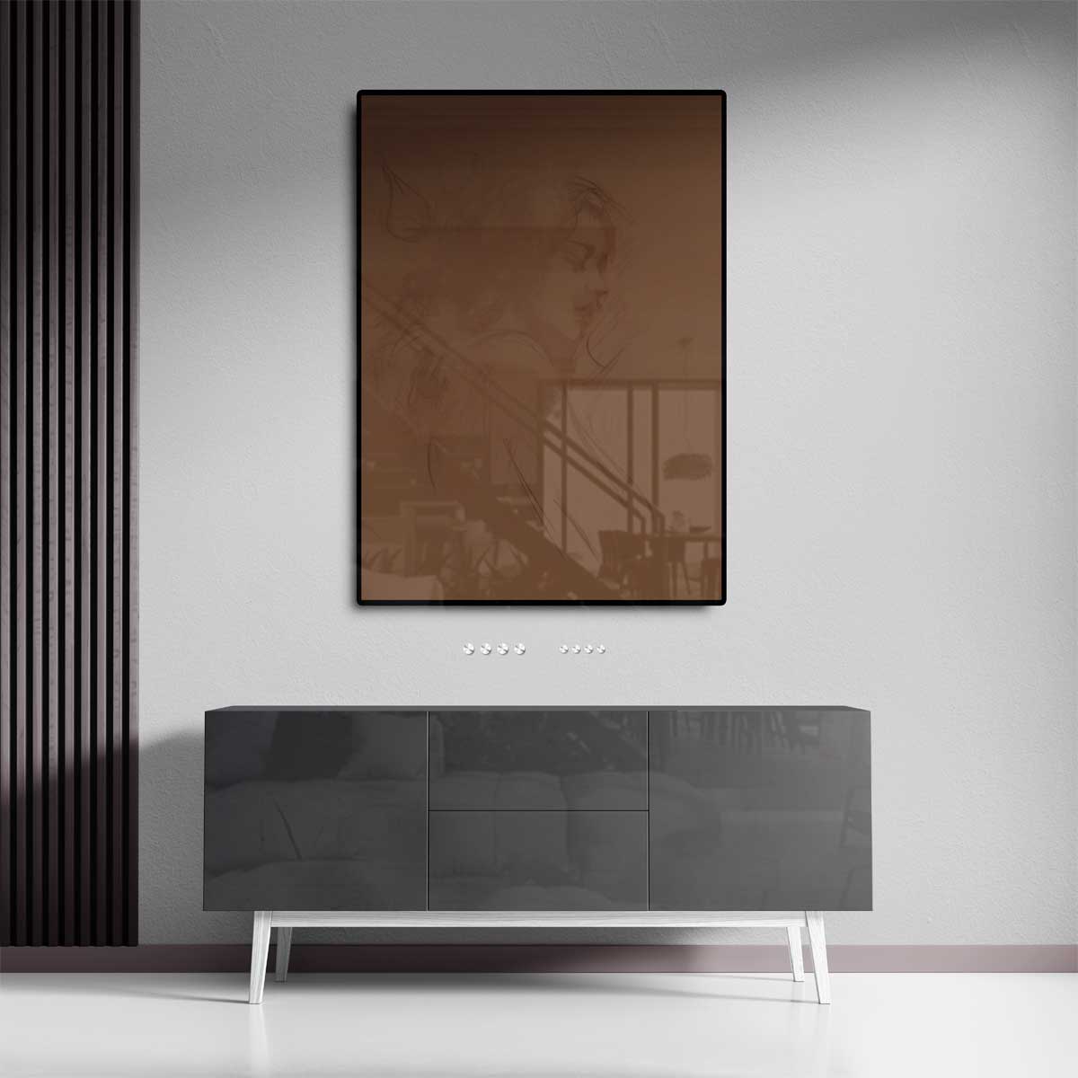 Dromerige Zachte Schets Kunstwerk-canvas-dibond-plexiglas-wanddecoratie-WallArtistic