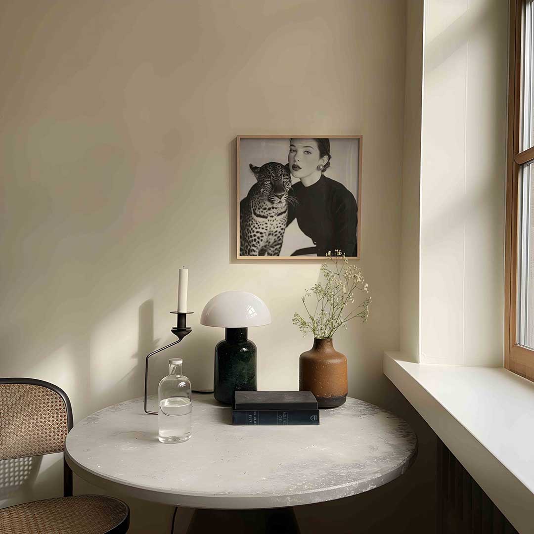 Vrouw met luipaard Poster