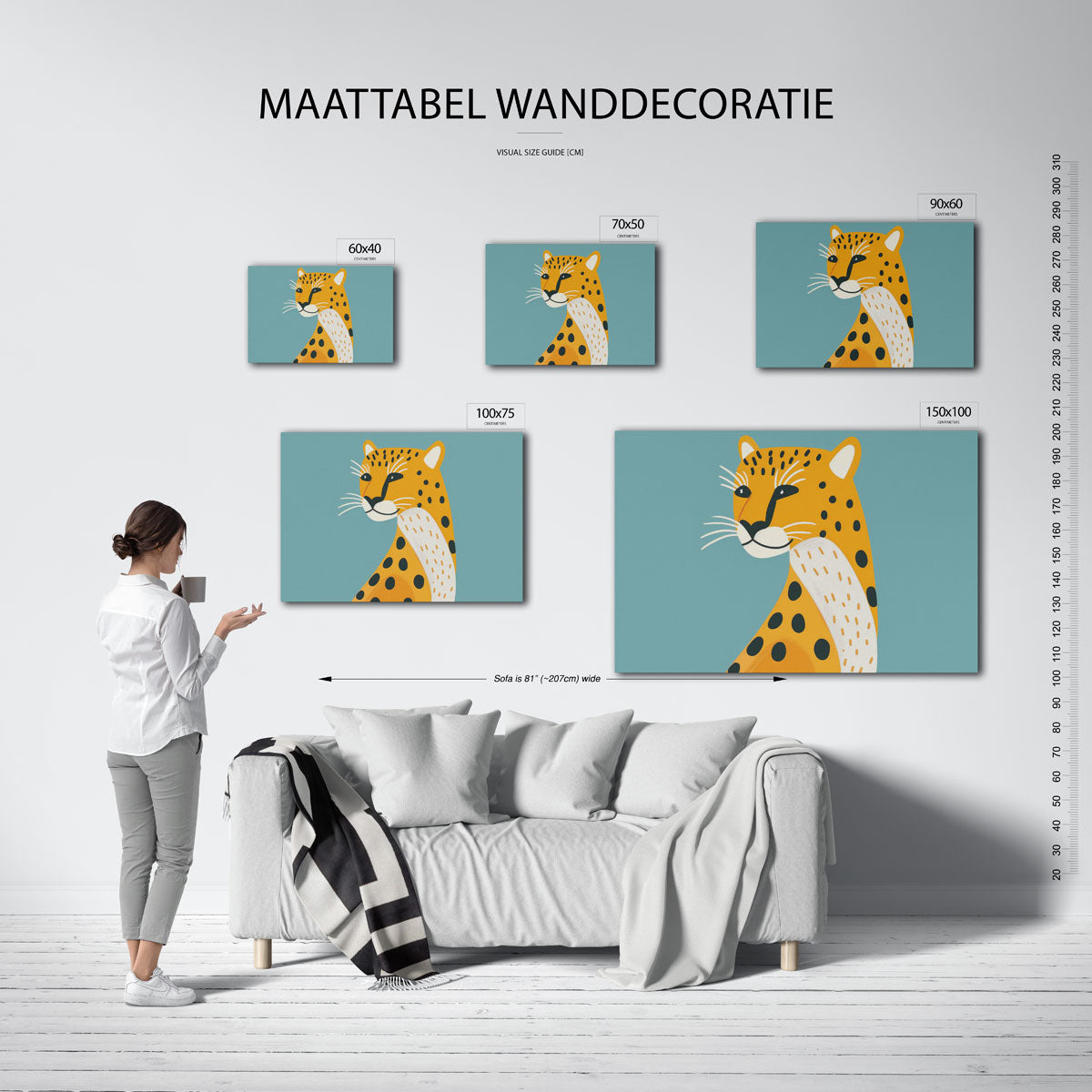 Luipaard illustratie Kunstwerk
