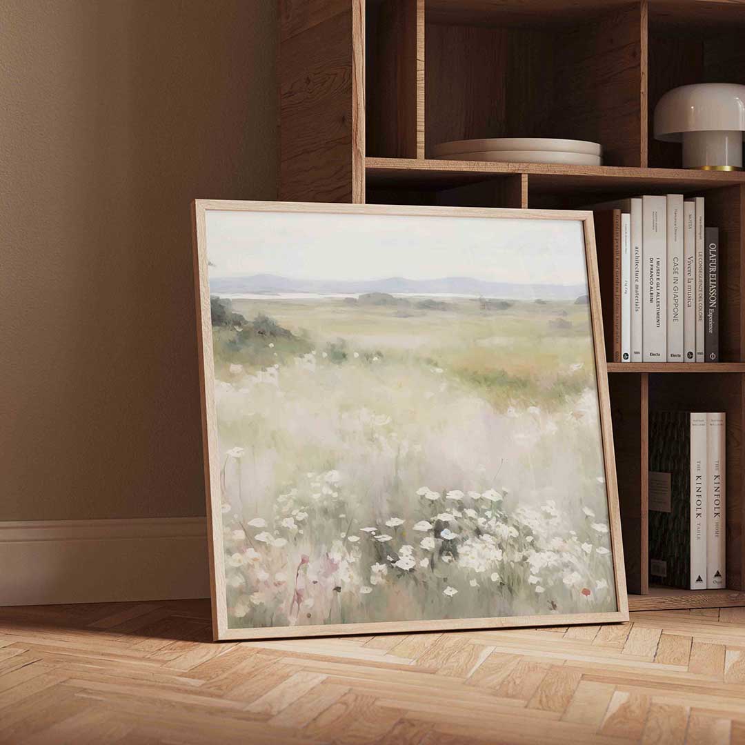 Bloemenveld landschap Poster