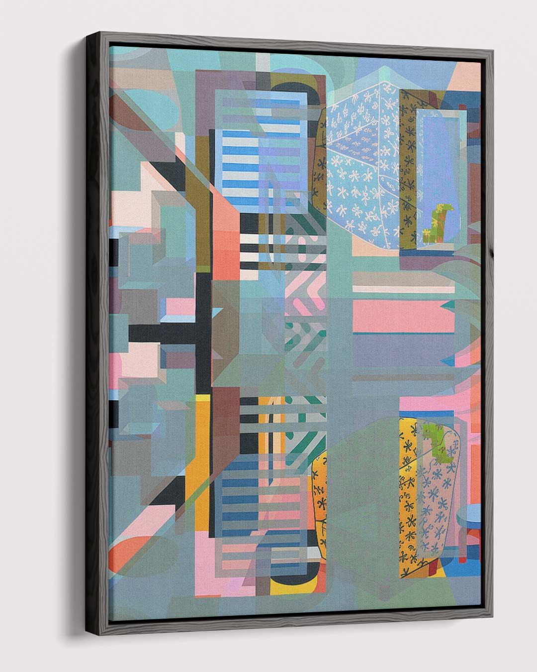 Kleurrijke Abstractie Kunstwerk-canvas-dibond-plexiglas-wanddecoratie-WallArtistic