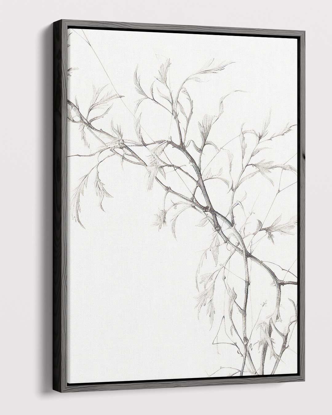 Elegante Lijntekening van Klimplant Kunstwerk-canvas-dibond-plexiglas-wanddecoratie-WallArtistic