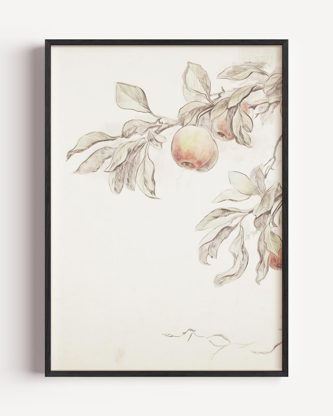 Elegante Bloesem Tekening Poster-WallArtistic