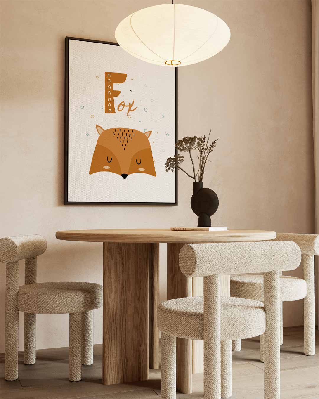 Dromerige Vos Print Kunstwerk-canvas-dibond-plexiglas-wanddecoratie-WallArtistic
