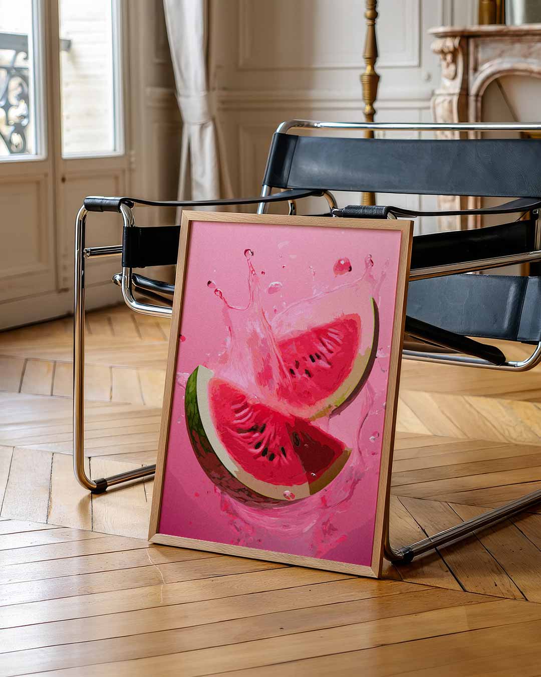 Verfrissende Watermeloen Splash Poster