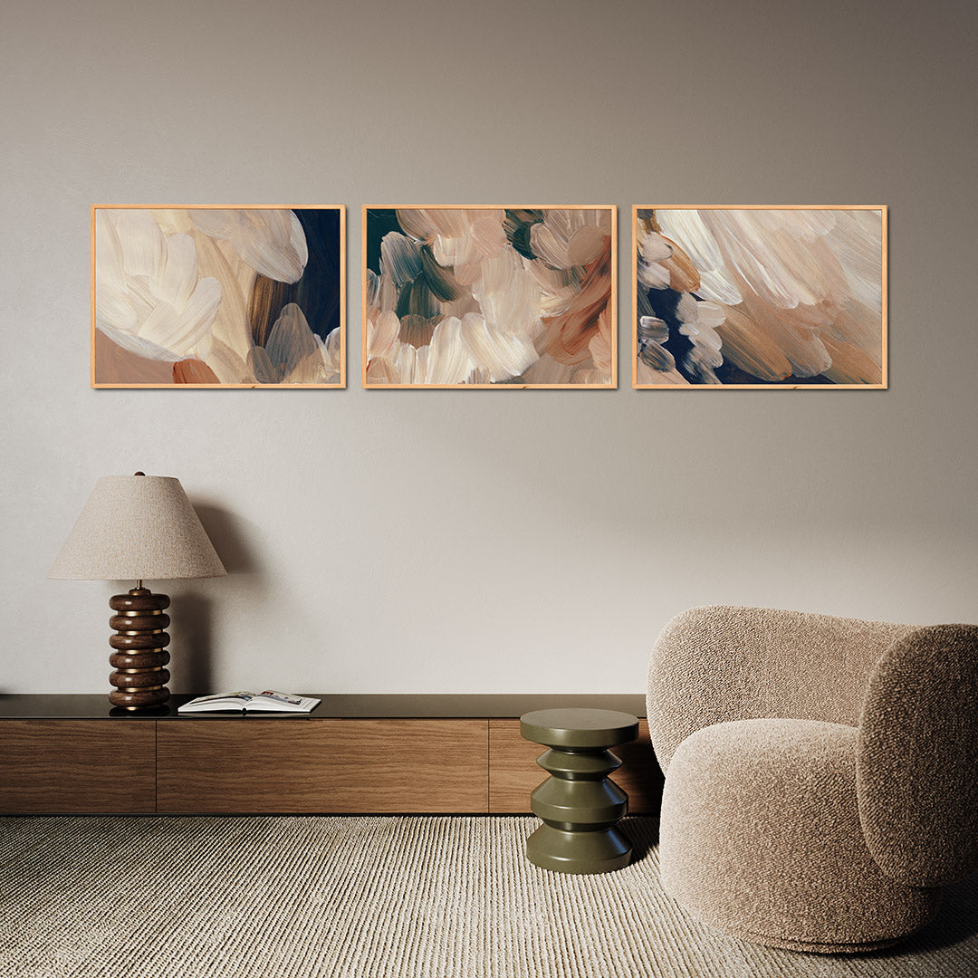 Vloeiende kleurvlakken Posterset