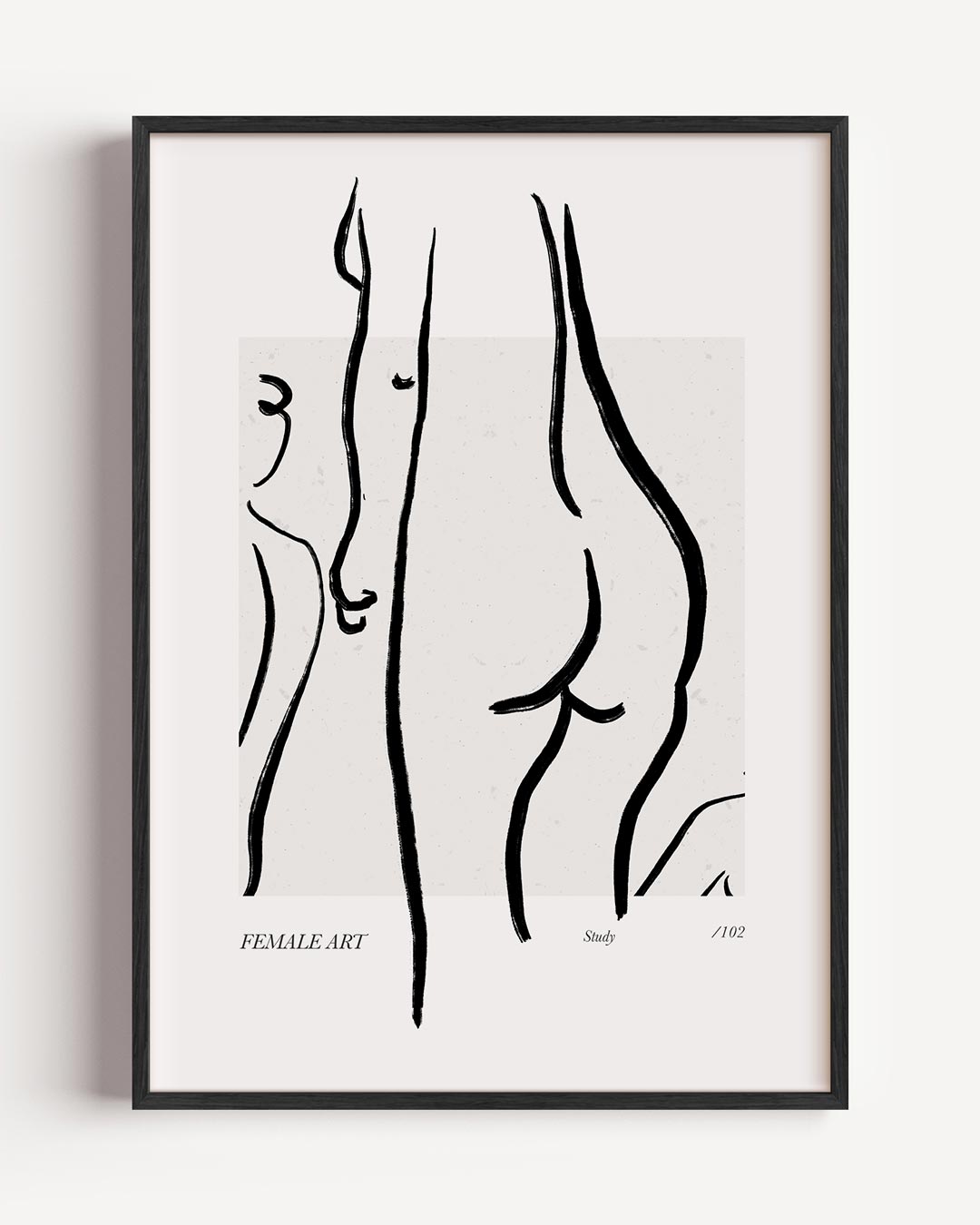 Elegante Lijnkunst Vrouwenlichamen Poster-WallArtistic