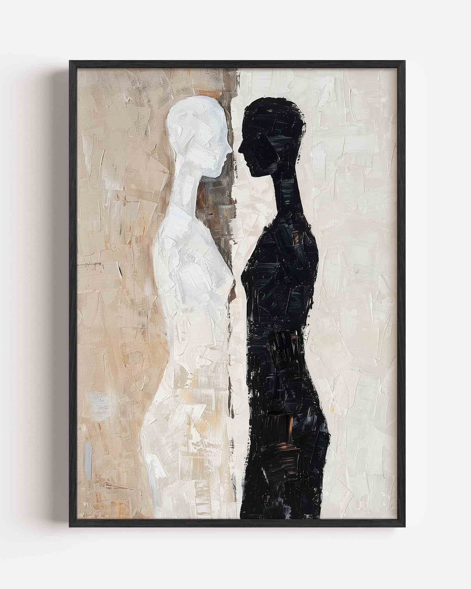 Twee silhouetten Poster