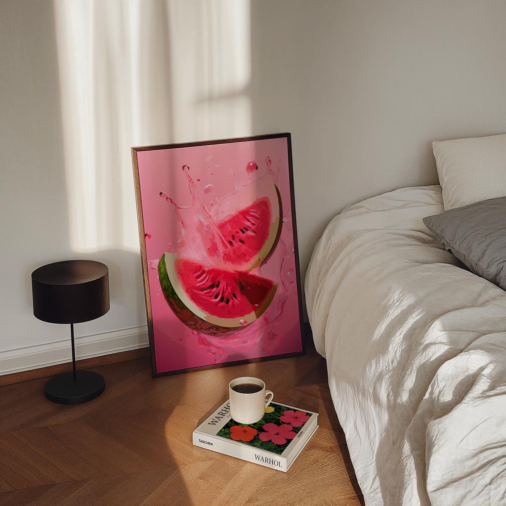 Verfrissende Watermeloen Splash Poster