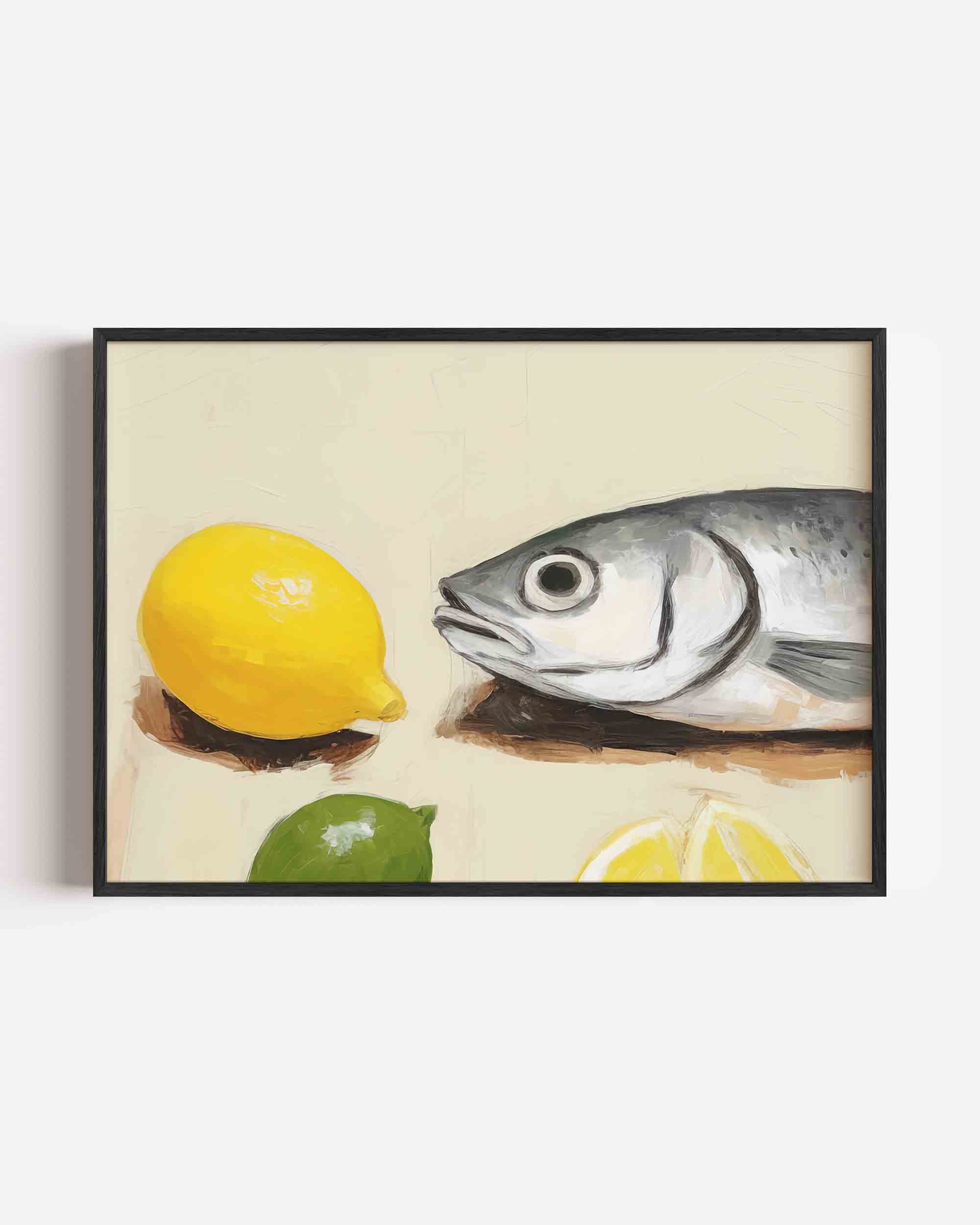 Vis en citrus Poster