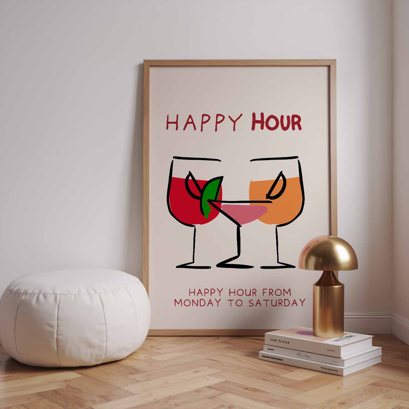Happy Hour Cocktail Poster