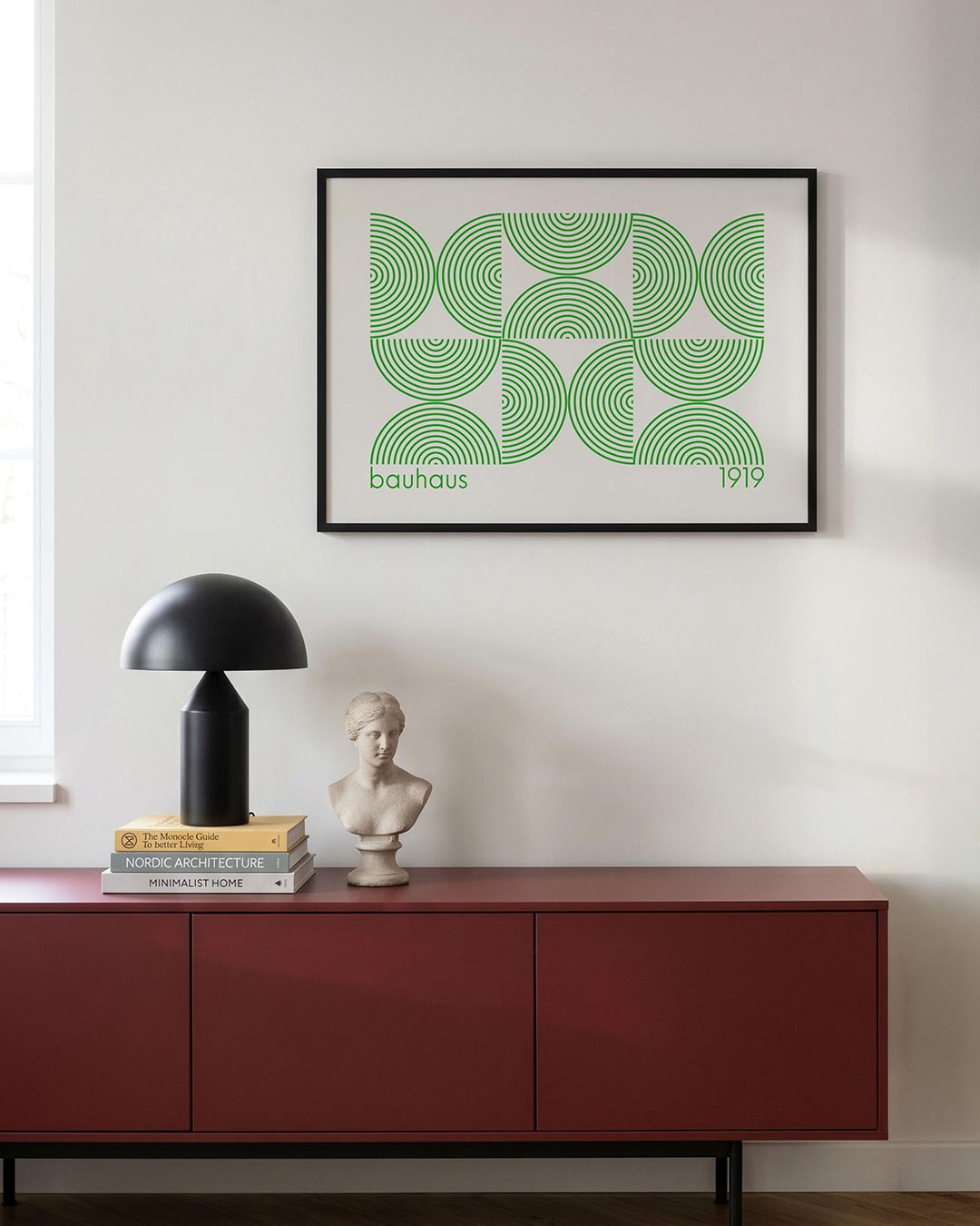 Cirkelpatroon en lijnen Poster