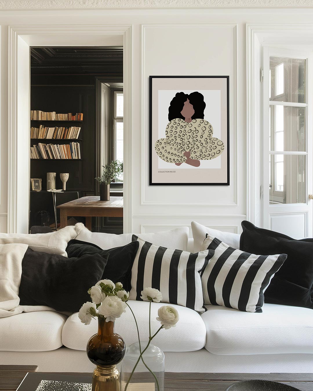 Gestileerde vrouwenzitting Kunstwerk