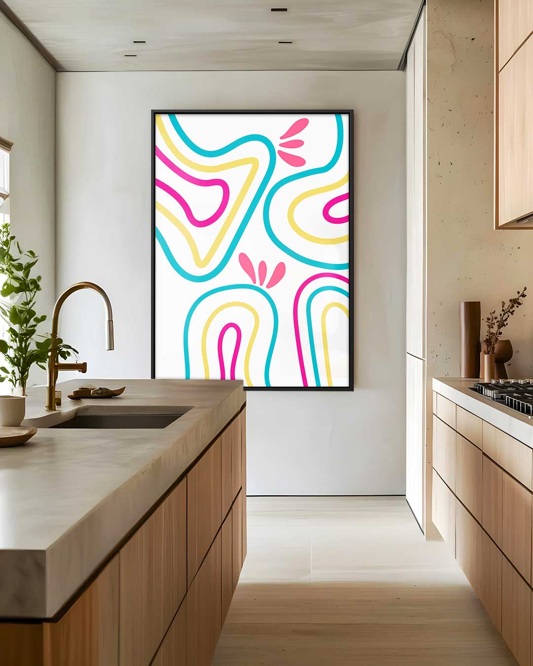 Vrolijke Vormen Kunstwerk-canvas-dibond-plexiglas-wanddecoratie-WallArtistic