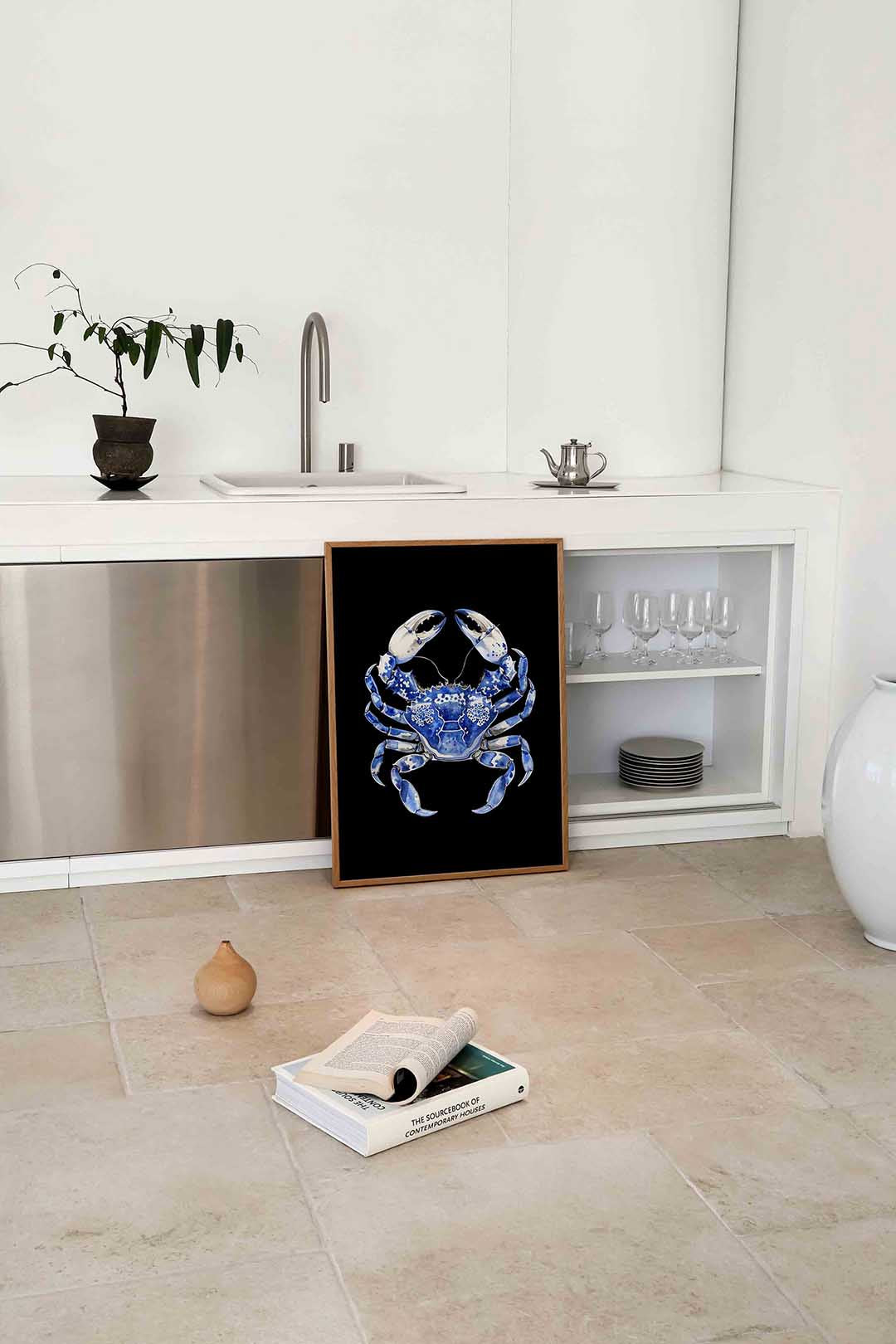 Blauwe krab Poster