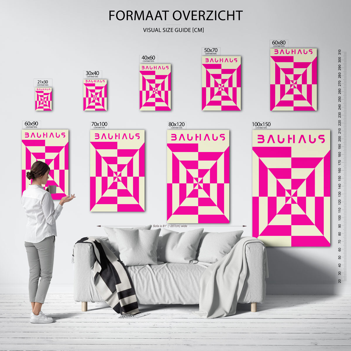 Vormritme en kleur Poster