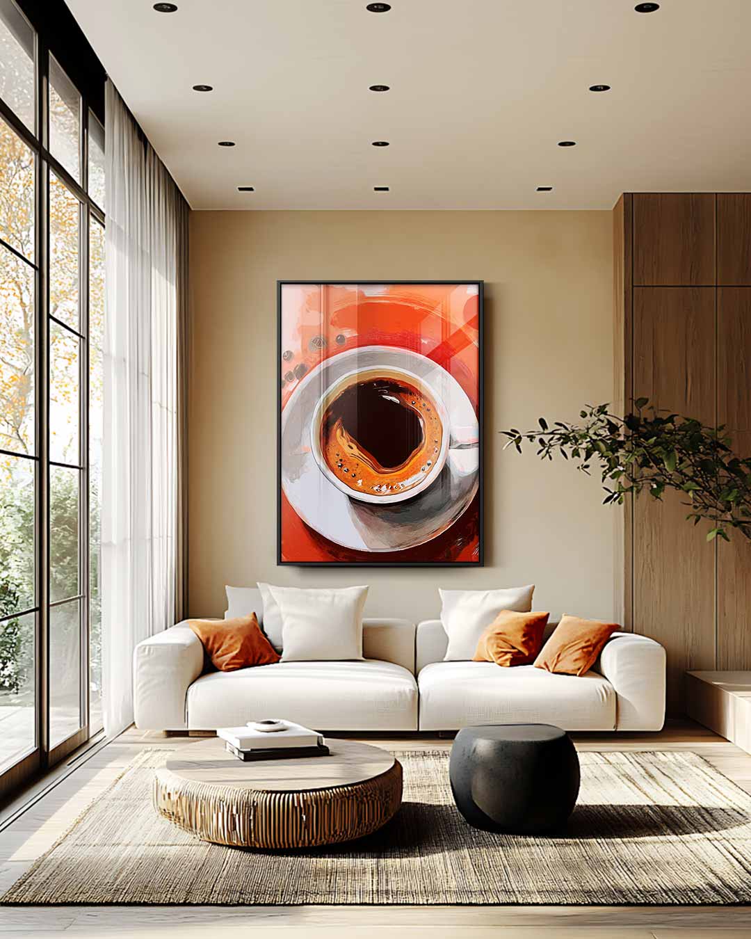Koffie Moment Kunstwerk-canvas-dibond-plexiglas-wanddecoratie-WallArtistic
