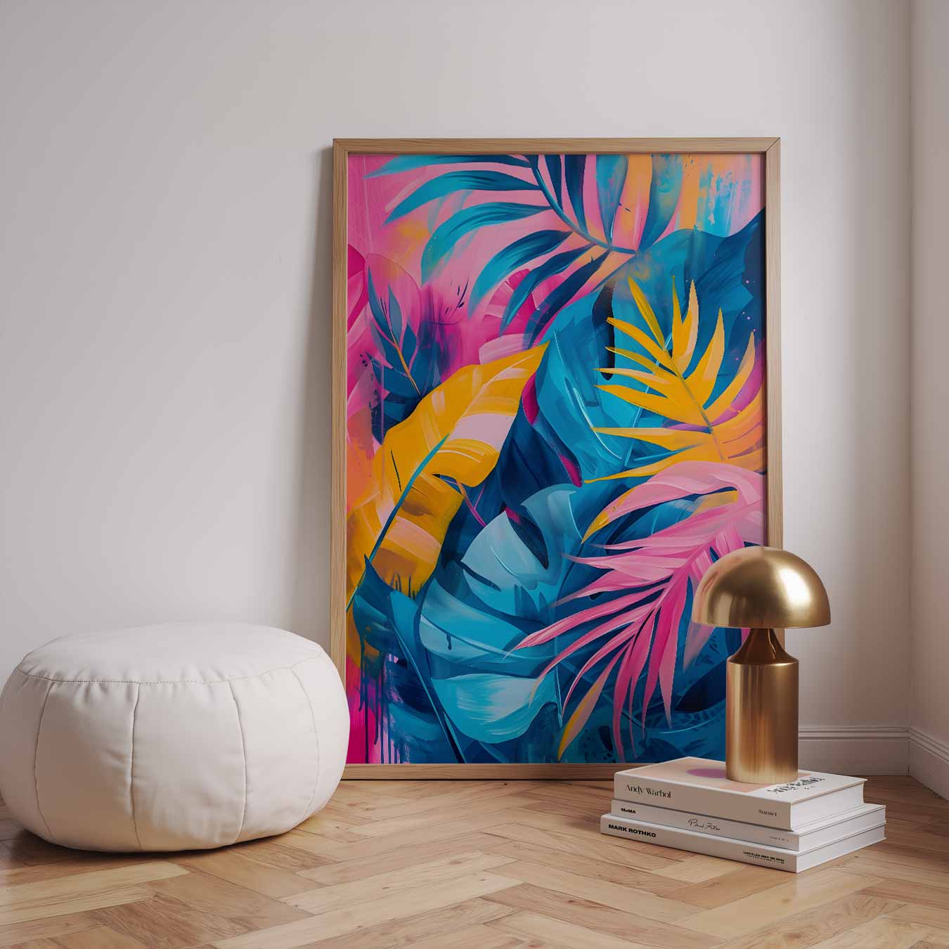 Tropisch Bladervuurwerk Poster