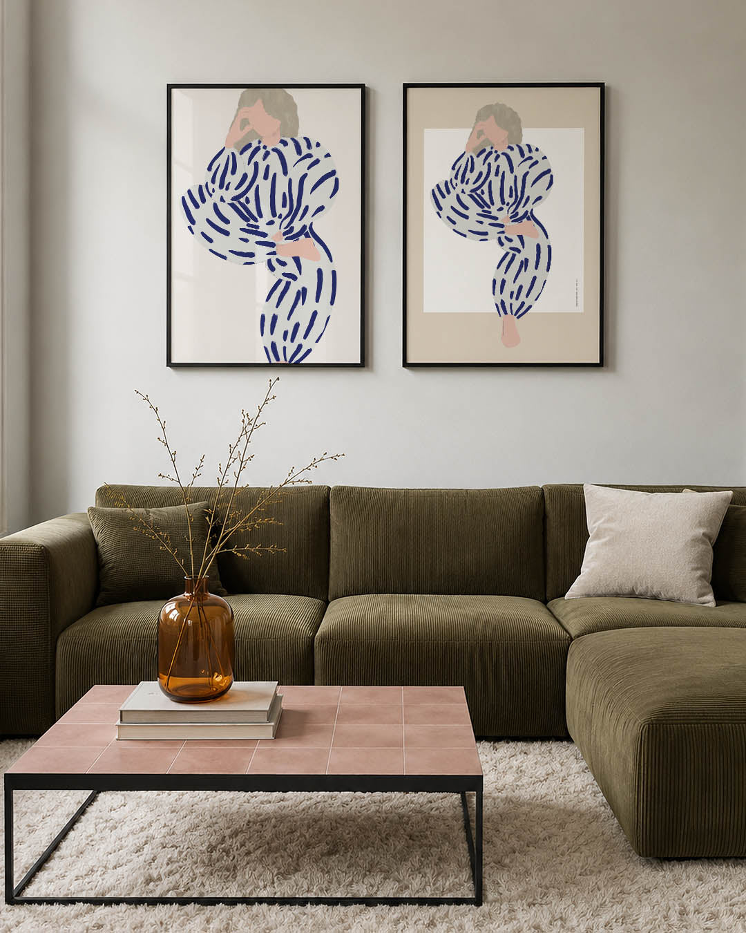 Gestreepte vormen Posterset