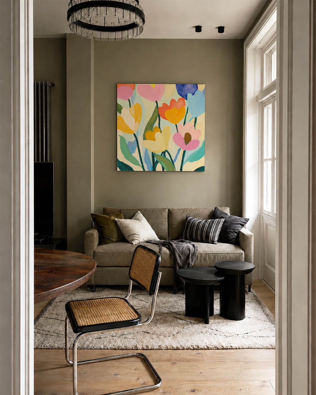 Bloemrijke kleurenpracht Kunstwerk