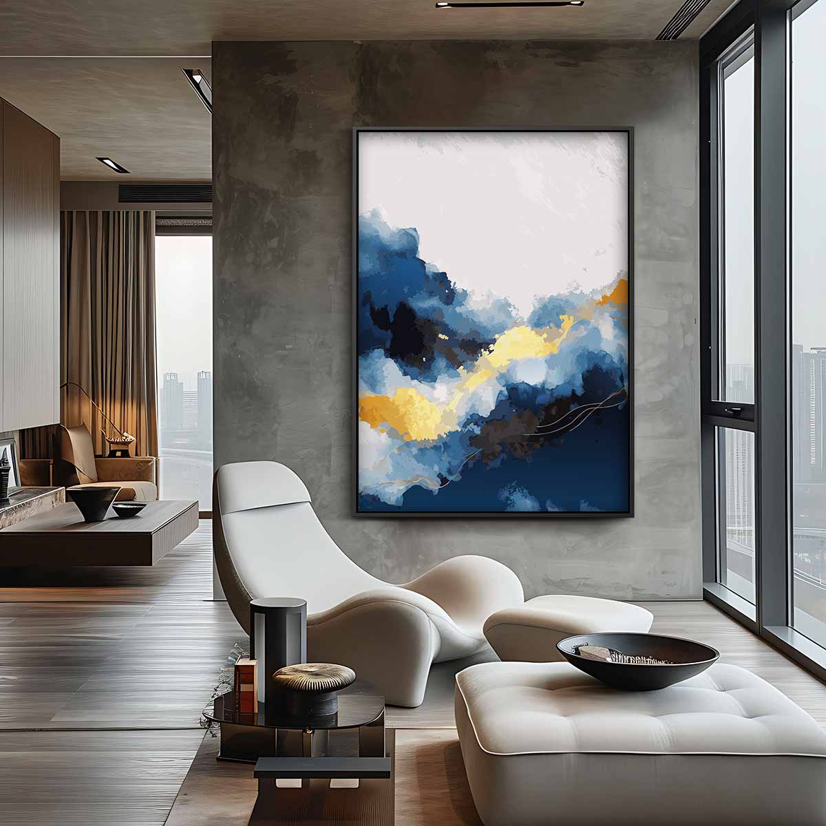 Hemelse Wolken Abstract Kunstwerk-canvas-dibond-plexiglas-wanddecoratie-WallArtistic
