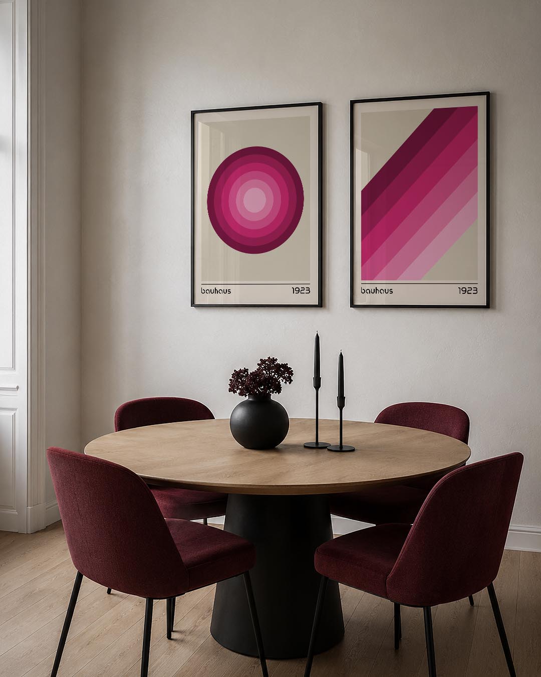 Cirkelvormige kleurvlakken Posterset