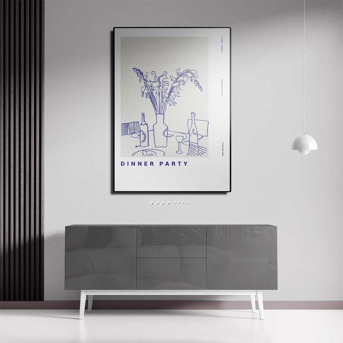 Dinner Party Kunstwerk-canvas-dibond-plexiglas-wanddecoratie-WallArtistic