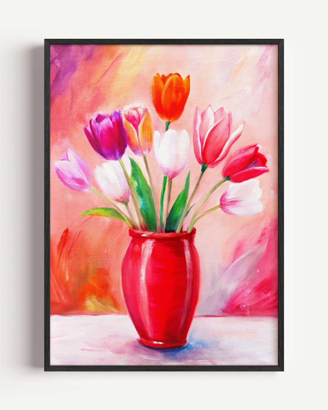 Vrolijke Tulpenvaas Poster