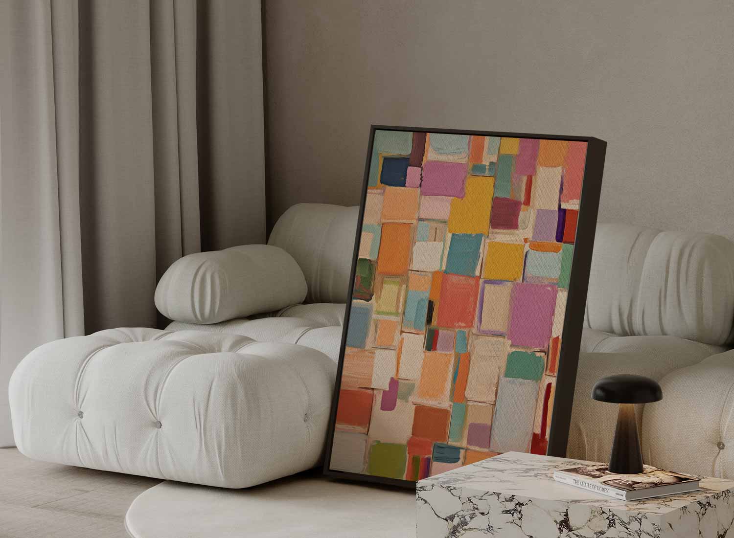 Kleurrijke Harmonie Kunstwerk-canvas-dibond-plexiglas-wanddecoratie-WallArtistic