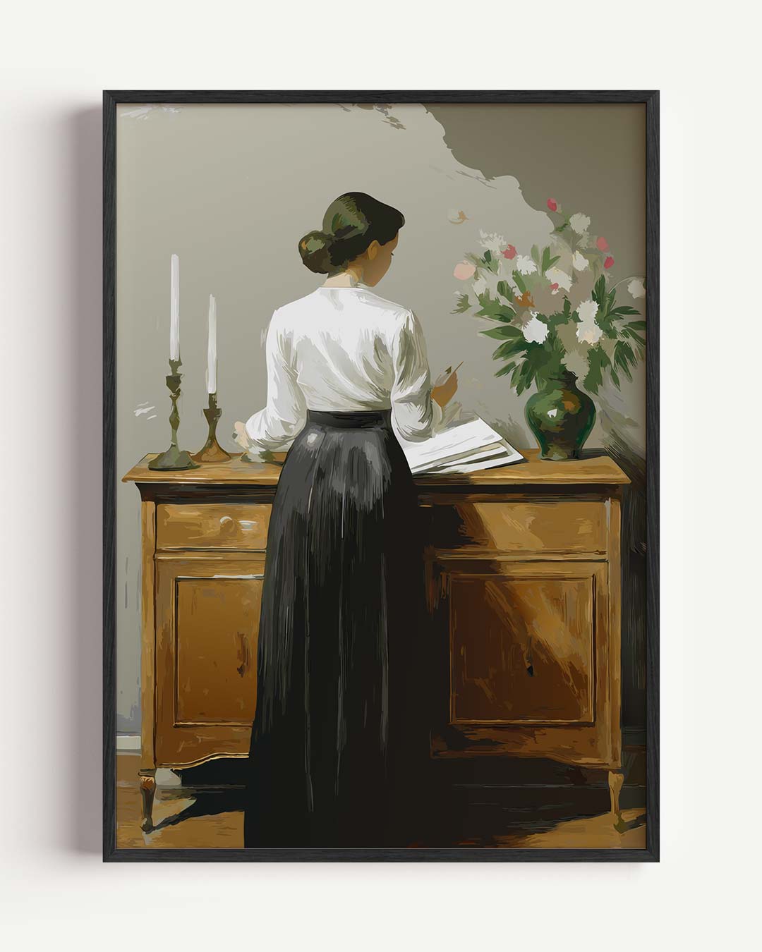 Elegante Dame Vintage Stijl Poster