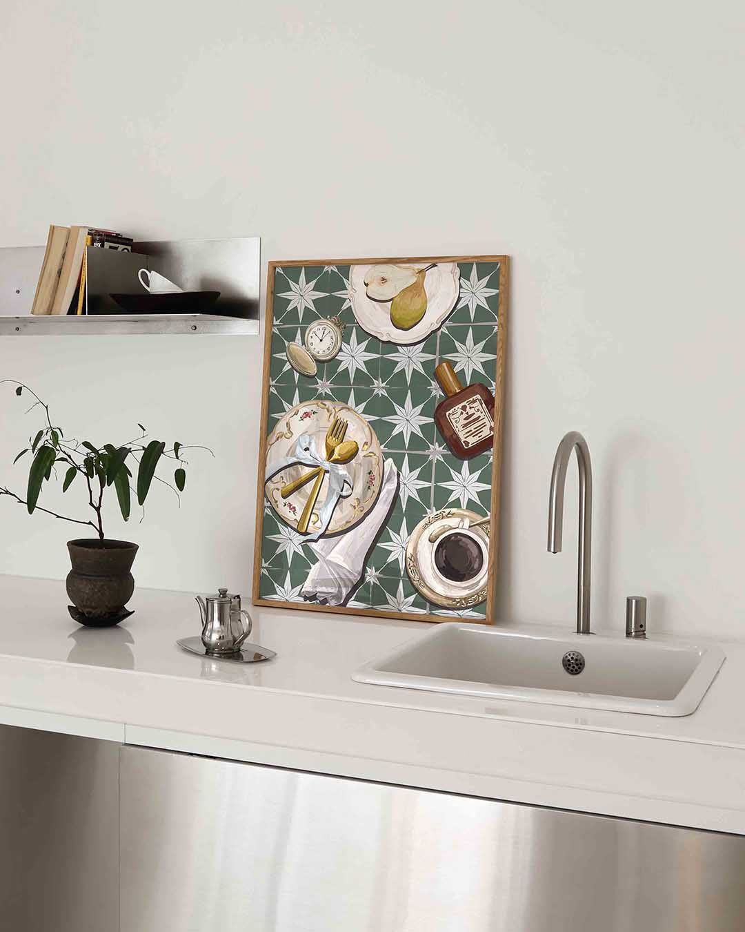 Ontbijt tafel Poster