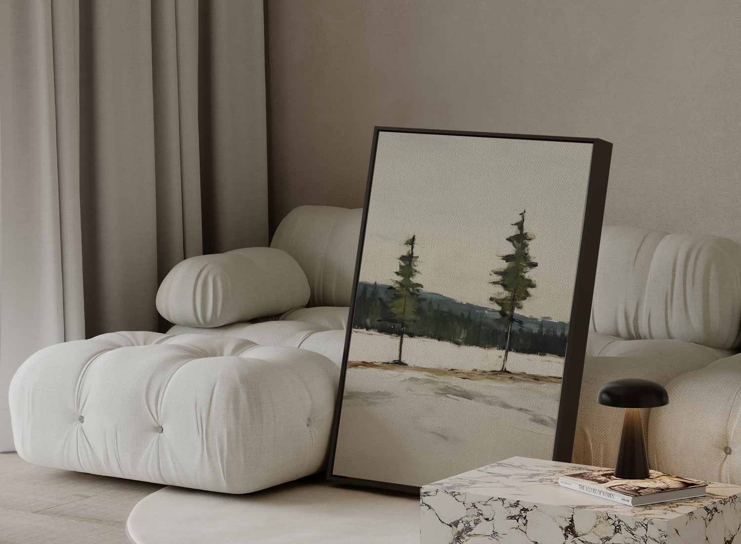 Winterse Rust in de Natuur Kunstwerk-canvas-dibond-plexiglas-wanddecoratie-WallArtistic
