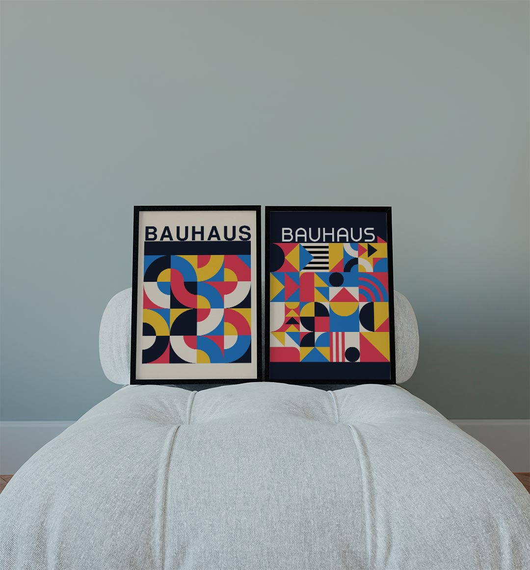 Kleurrijk vlakritme Posterset