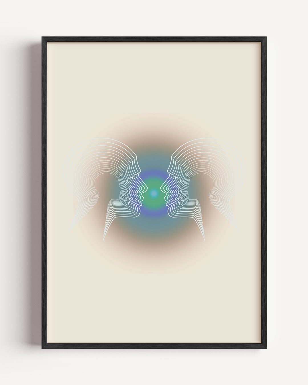 Spiegelende Zielen: Abstracte Kunstposter-WallArtistic