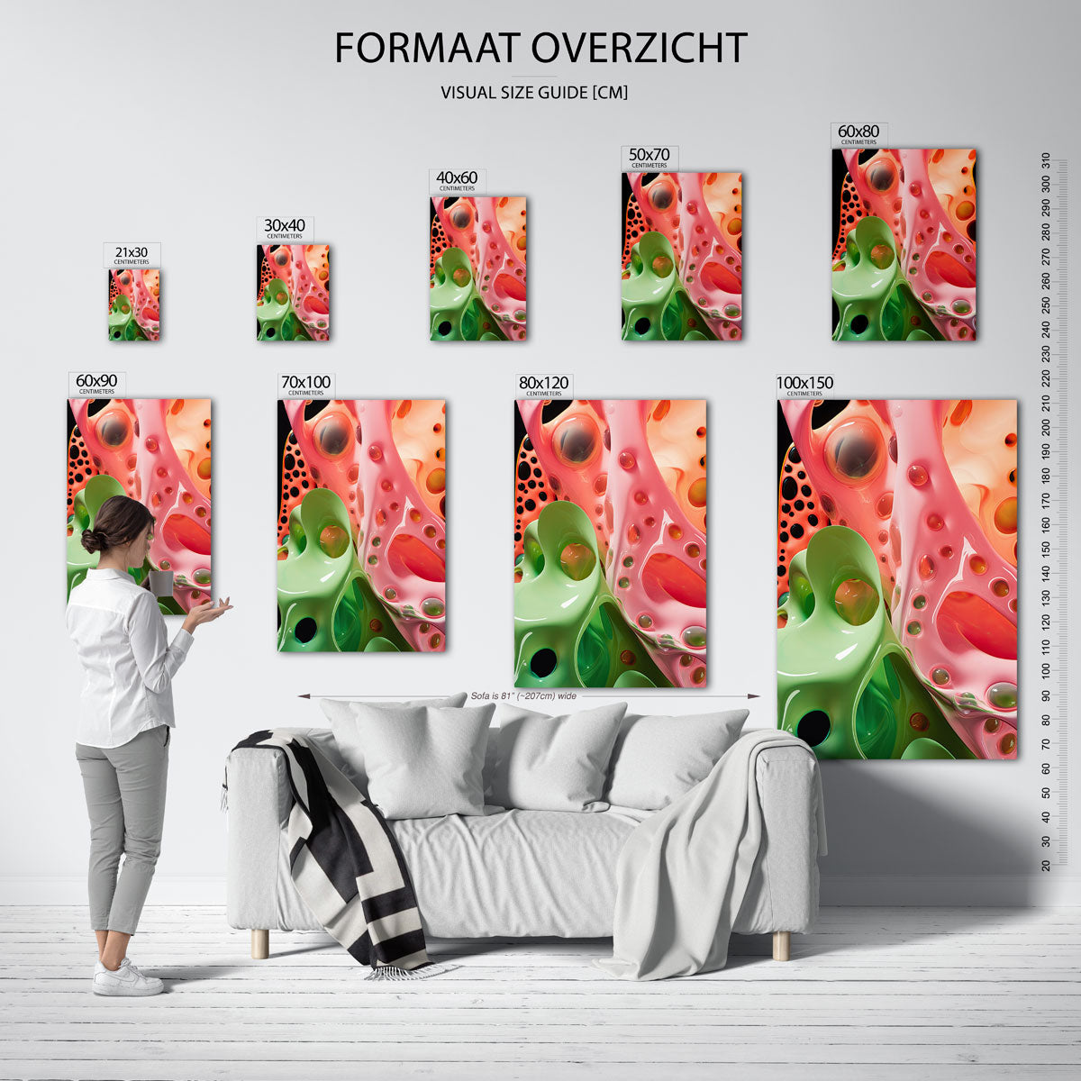 Organische vormen en kleuren Poster