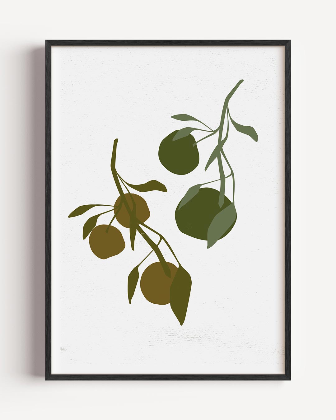 Olijfgroene Citrusprint Poster-WallArtistic