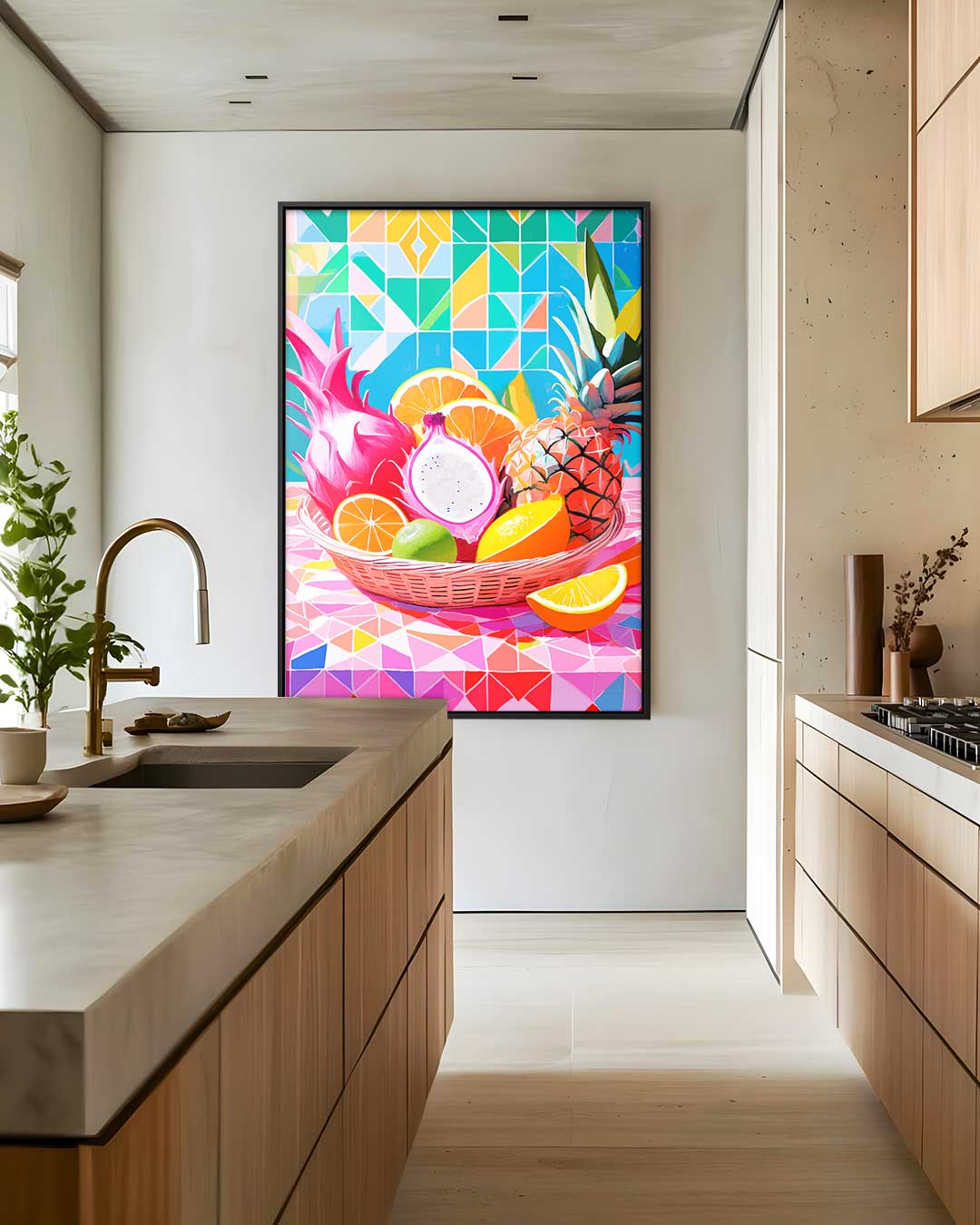 Kleurrijk Fruitfeest Kunstwerk-canvas-dibond-plexiglas-wanddecoratie-WallArtistic
