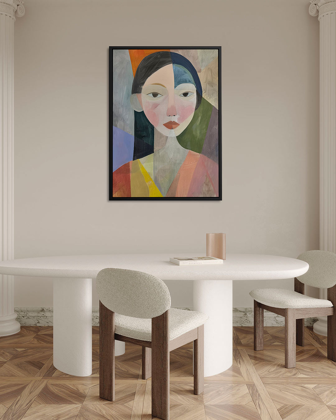 Geometrisch portret Kunstwerk
