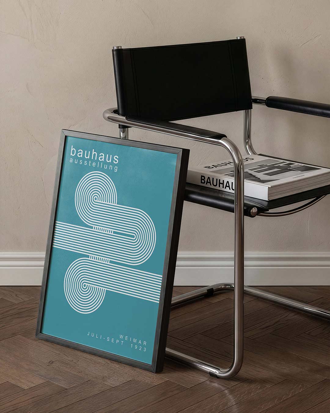 Lijnen en cirkelpatronen Poster