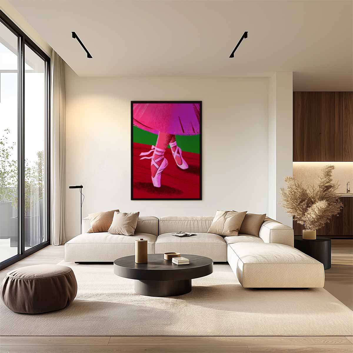 Dansende Schoonheid Kunstwerk-canvas-dibond-plexiglas-wanddecoratie-WallArtistic