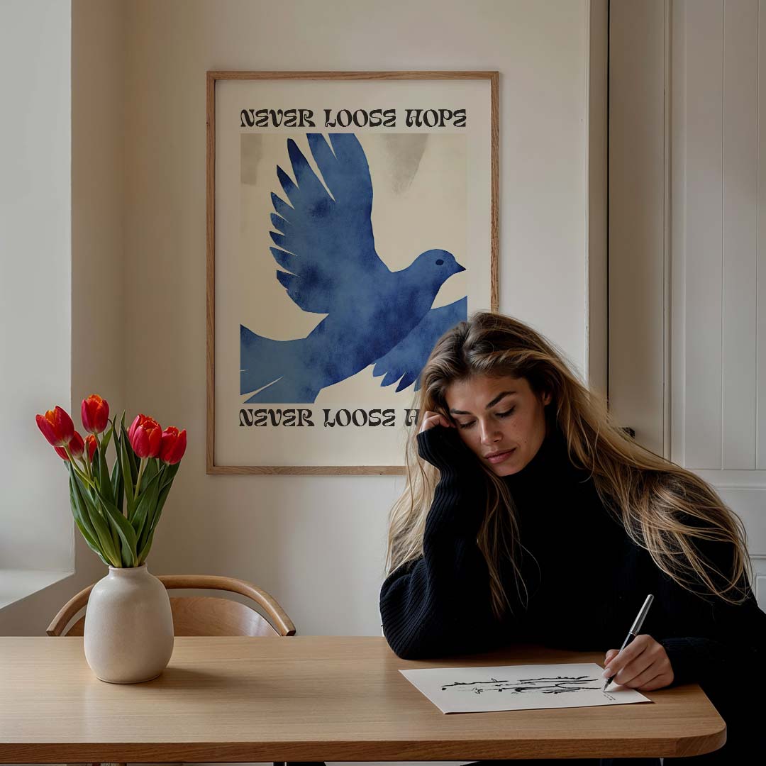 Blauwe Hoop Poster-WallArtistic