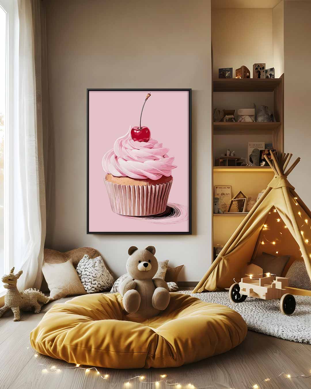 Cupcake Liefde Kunstwerk-canvas-dibond-plexiglas-wanddecoratie-WallArtistic