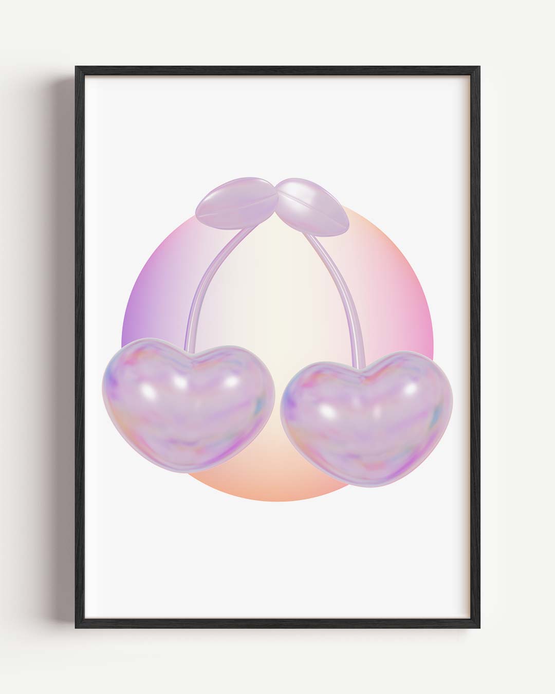 Zachte Pastel Kersen Poster
