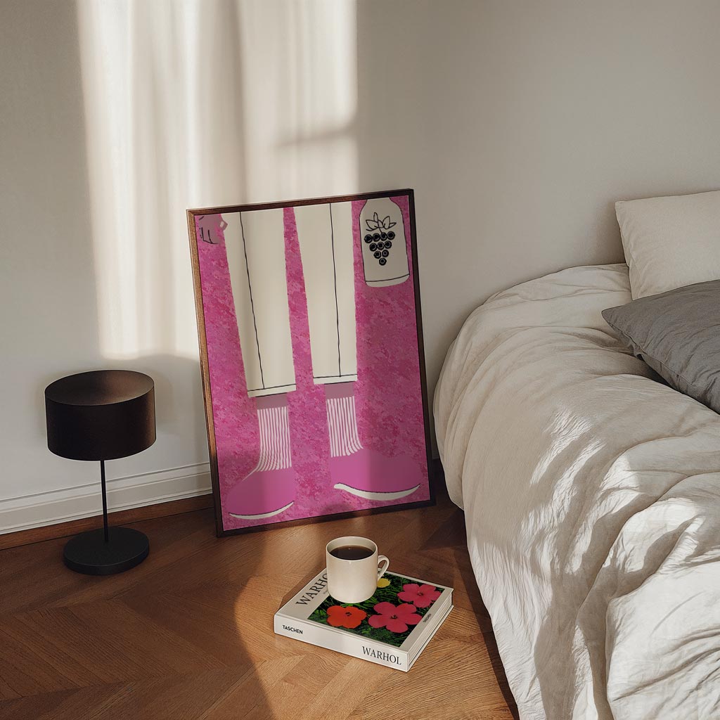 Stijlvolle roze stappers poster