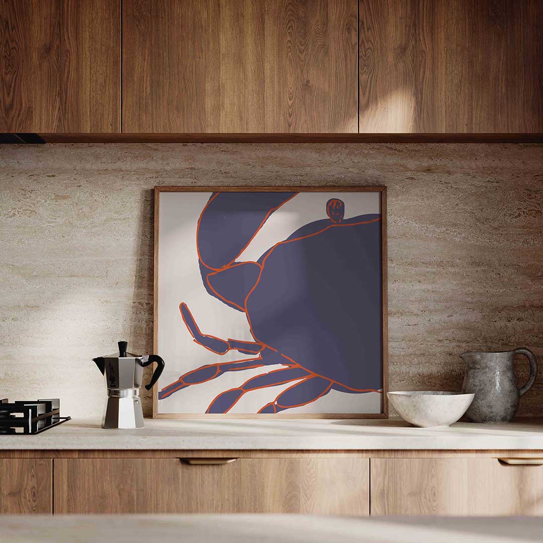 Krab silhouet Poster