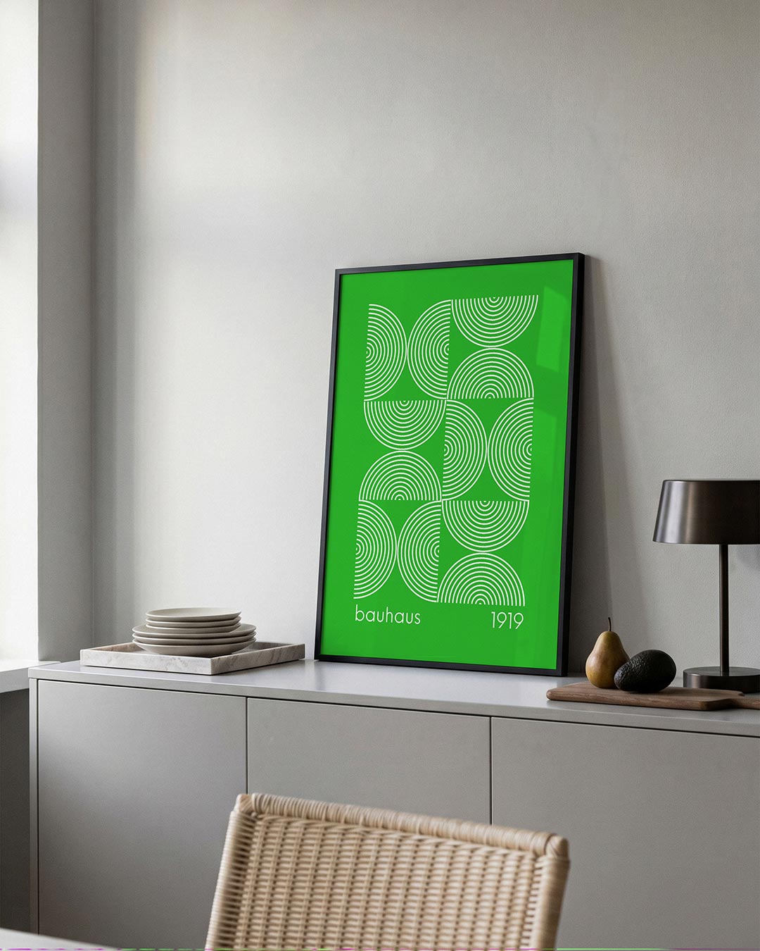 Cirkelpatroon groen Poster